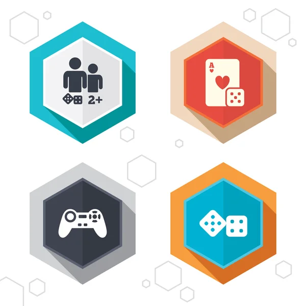 Iconos de jugador. Juegos de mesa jugadores . — Vector de stock