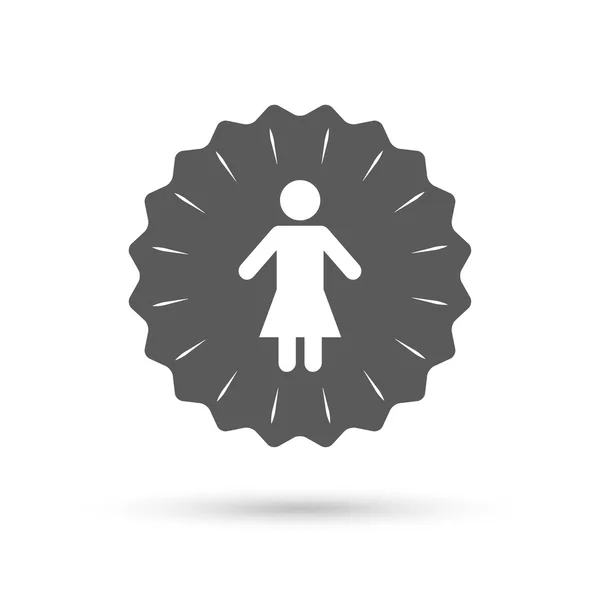 Female sign icon. — Stock Vector