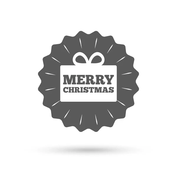 Merry christmas gift teken — Stockvector