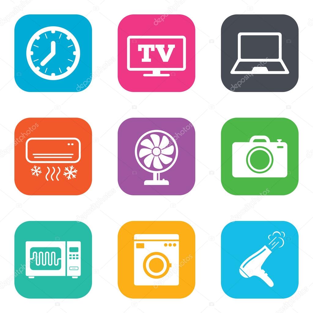 Home appliances, device icons