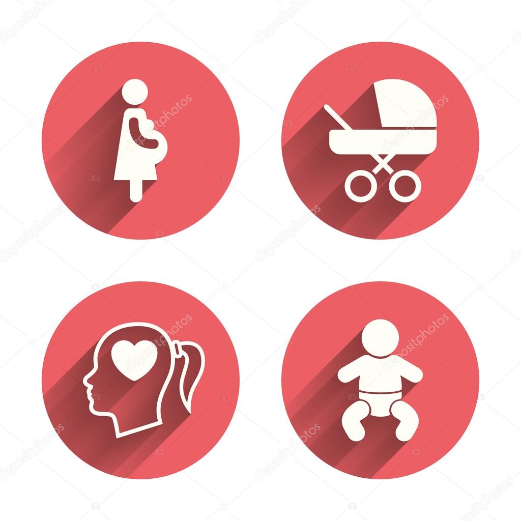 Maternity icons. Baby infant, pregnancy