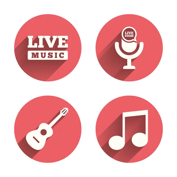 Elementos musicales iconos — Vector de stock