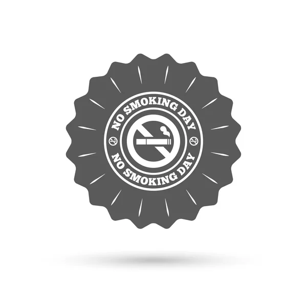 No smoking day sign icon. — Stock Vector