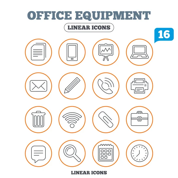 Office equipment icons. — Stock Vector