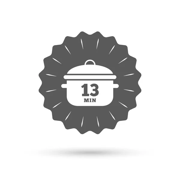 Faire bouillir 13 minutes. Plaque de cuisson — Image vectorielle