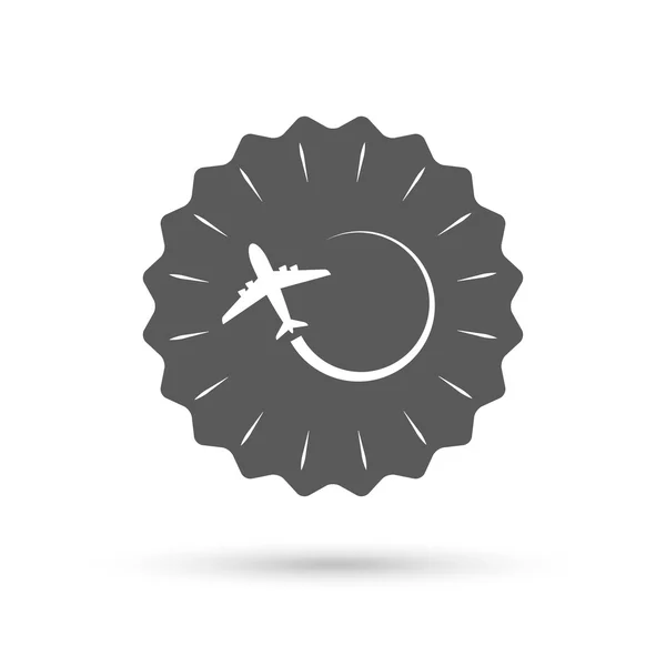 Signo de avión icono — Vector de stock