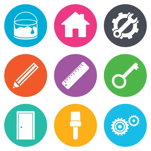 Repair, construction icons. Service signs. — Stock Vector