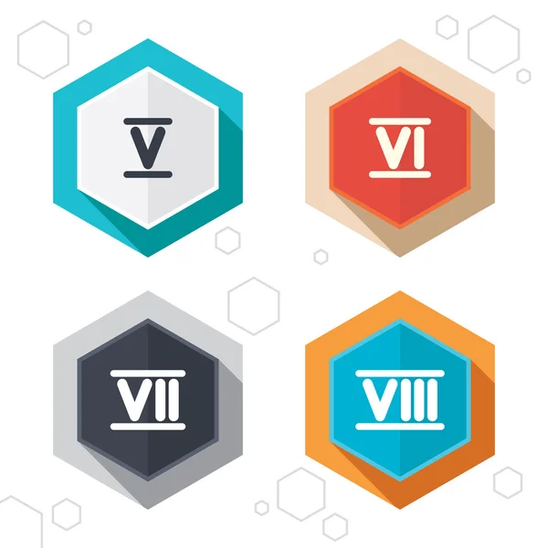 Roman numeral icons. — Stock Vector