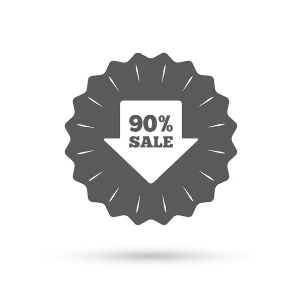 90 procent verkoop pijl — Stockvector