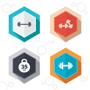 Halter simgeler. Fitness Spor sembolleri.