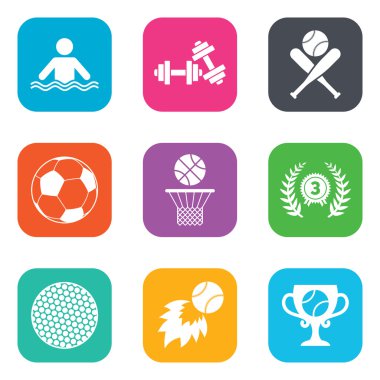 Spor oyunları, fitness simgeler