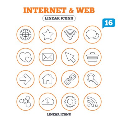 İnternet ve web bir simgeler.