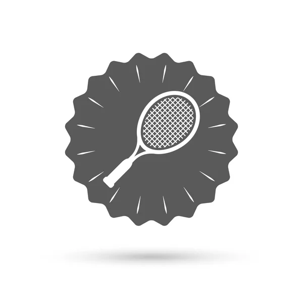 テニス ラケット サイン アイコン. — ストックベクタ