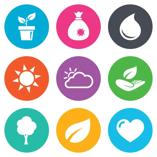 Sprout, leaf icons. — Stock Vector