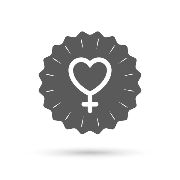 Icône signe féminin . — Image vectorielle