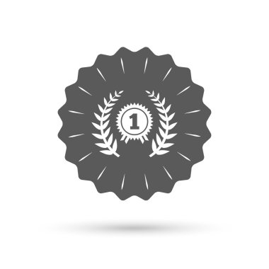 Birincilik Ödülü işareti simgesi. ödül kazanan için.