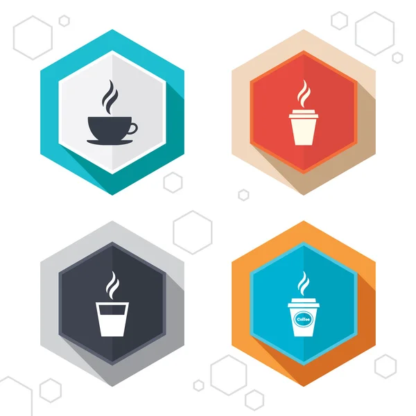 Icone tazza di caffè — Vettoriale Stock
