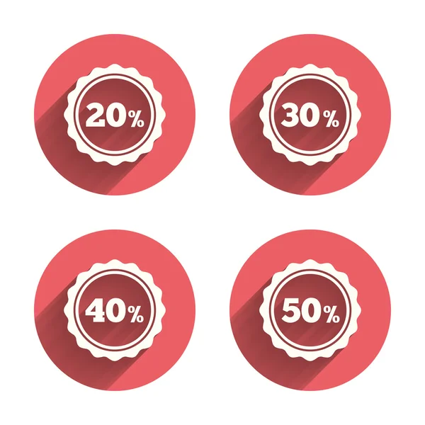 Sale discount icons. — Stock Vector