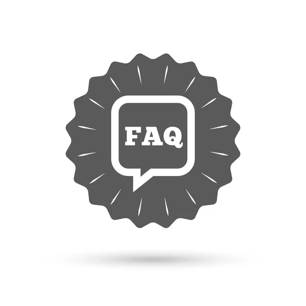 FAQ information sign icon. Help symbol. — Stock Vector