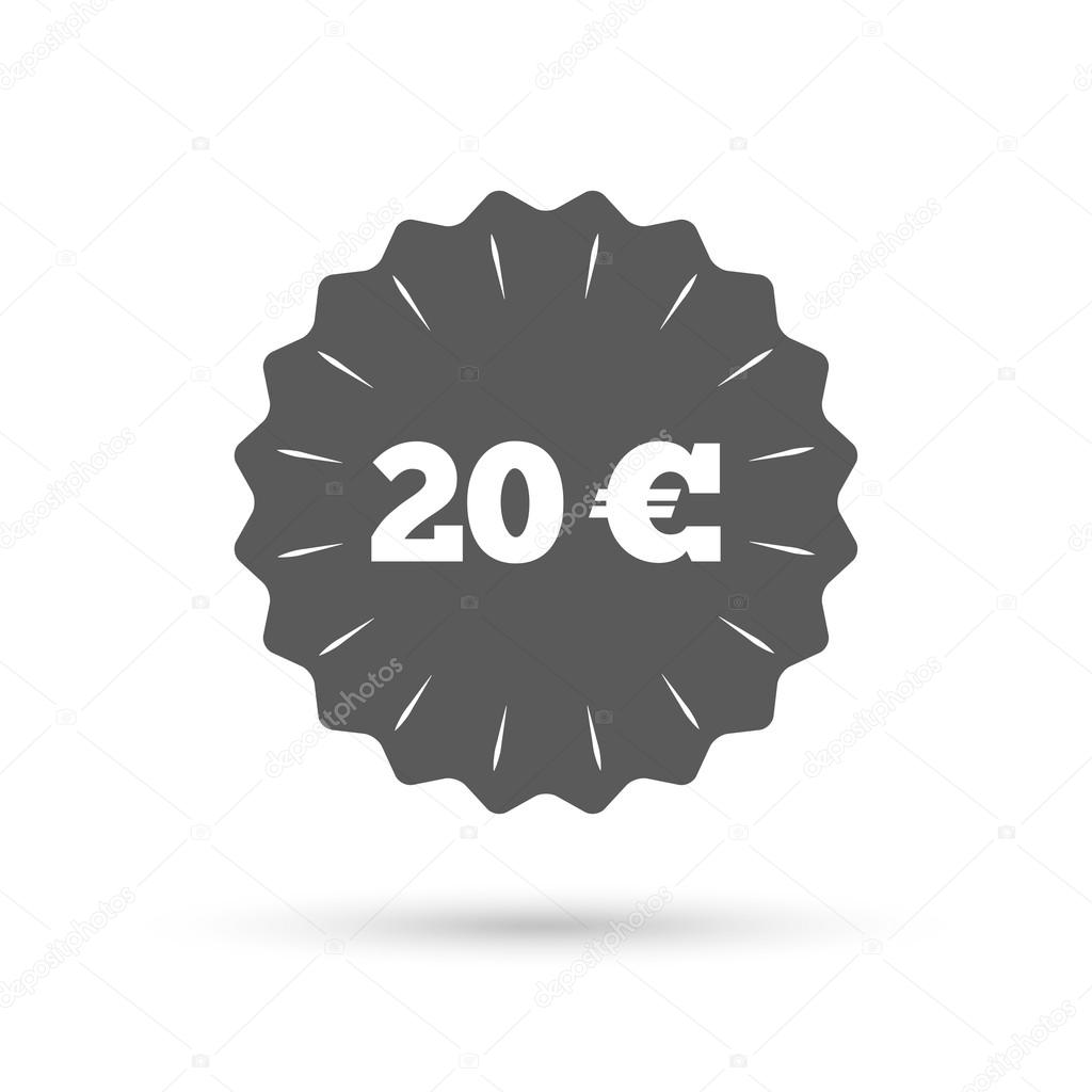 20 Euro sign icon. EUR currency symbol. Stock Vector by ©Blankstock 90353472