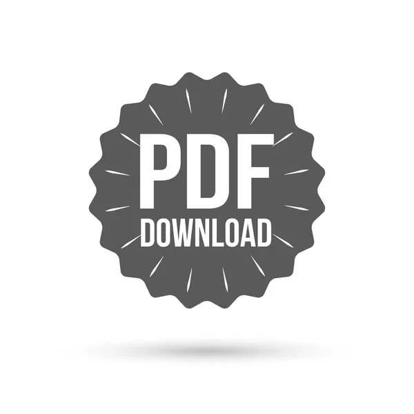 PDF download icoon. uploaden bestand knop. — Wektor stockowy