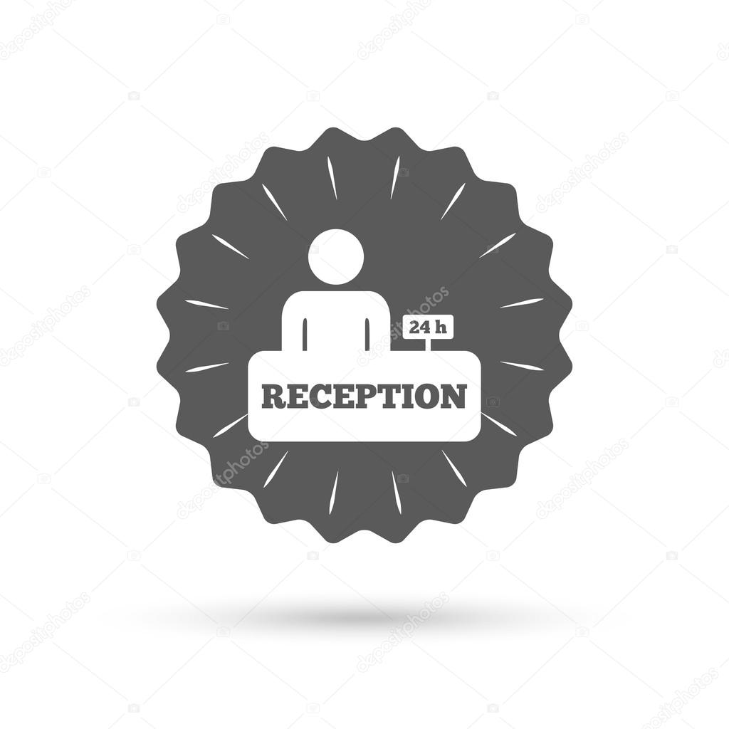 Reception sign icon.