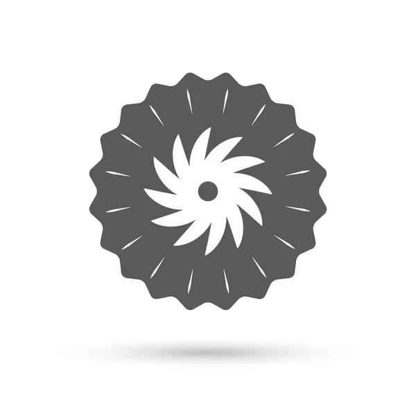 Sierra circular rueda signo icono . — Vector de stock