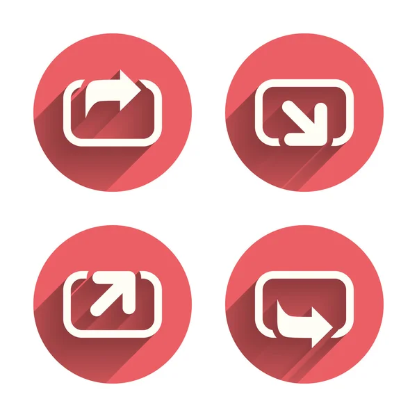 Action icons. Share symbols. — Stock Vector