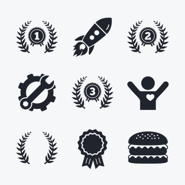 Defne çelengi Ödülü simgeler.