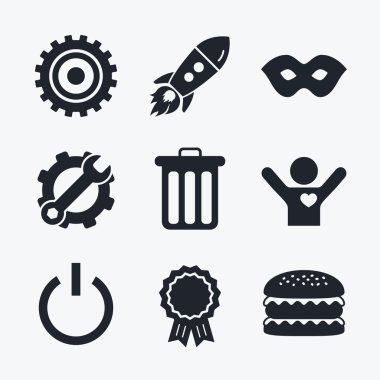 Anonim maskesi ve dişli işaretleri.