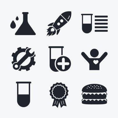 İşaretler kimya ampul ile damla