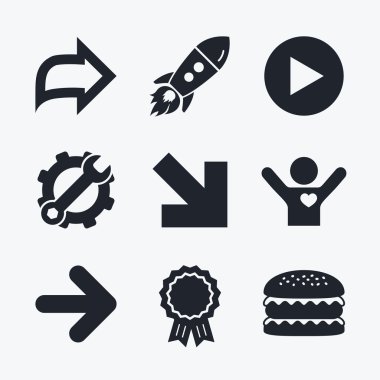 Ok simgeleri. Sonraki gezinme işaret