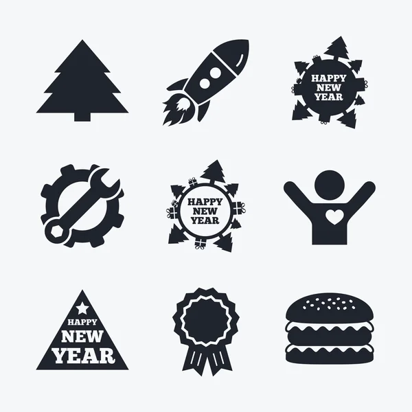 Happy new year signs — Stock Vector