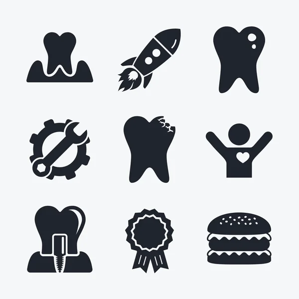 Dental care icons. — Stock Vector