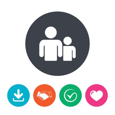 Grup insanlar işareti simgesi. sembol payı.