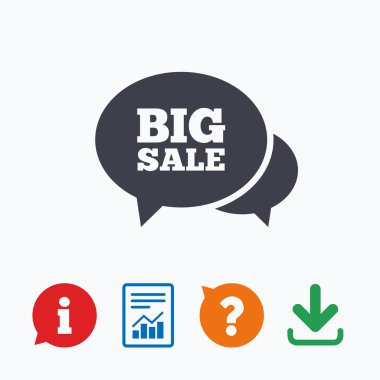 Chat Big sale sign icon.