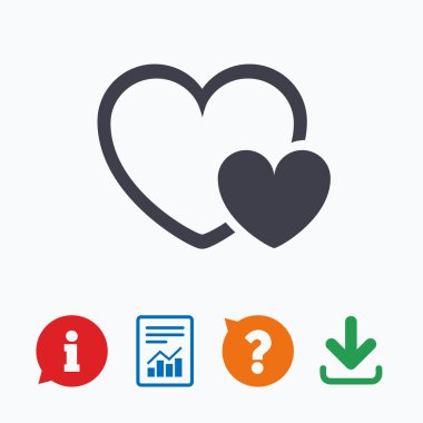 kalp işareti simgesi. aşkın sembolü.