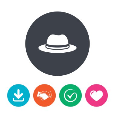 Silindir şapka işareti simgesi.