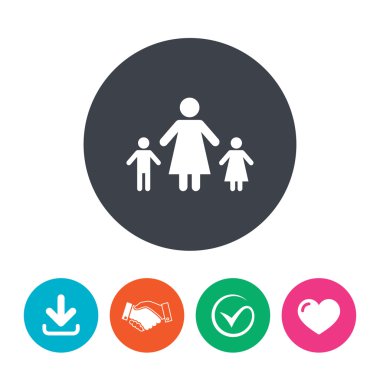 İki çocuklu tek ebeveynli aile