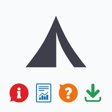 Turist çadır işareti simgesi.