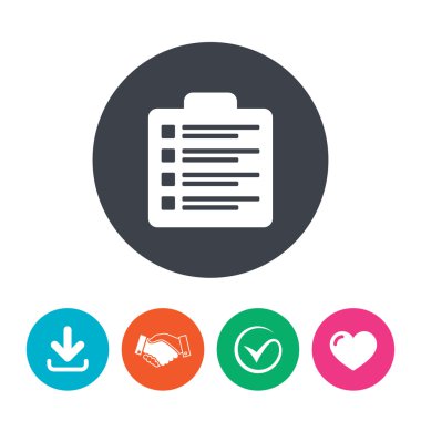 Denetim listesi işareti simgesi.