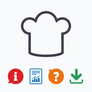 Şef şapka işareti simgesi. pişirme sembolü.