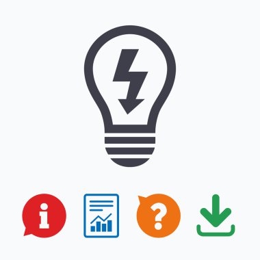 ışık lamba işareti simgesi.