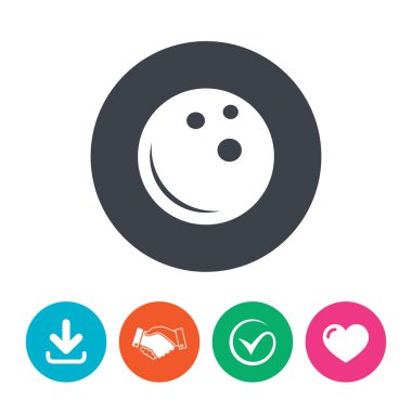 Bowling topu işareti simgesi.