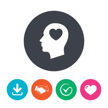 Kalp işareti ile baş