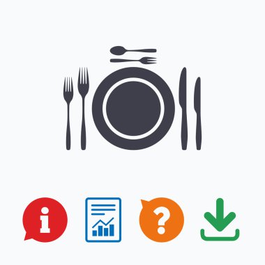 Tabak çanak çatal ile ve bıçaklar.