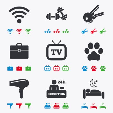 Otel, Oda Servisi simgeler.