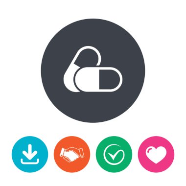 tıbbi hapları işareti simgesi.