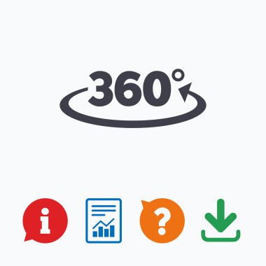 Açı 360 derece işaret simgesi. Geometri matematik sembolü