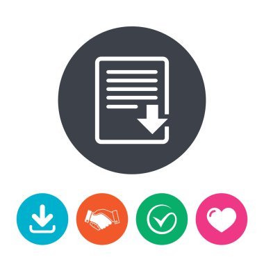 dosya simgesini indirin. Dosyayı belge simgesi.